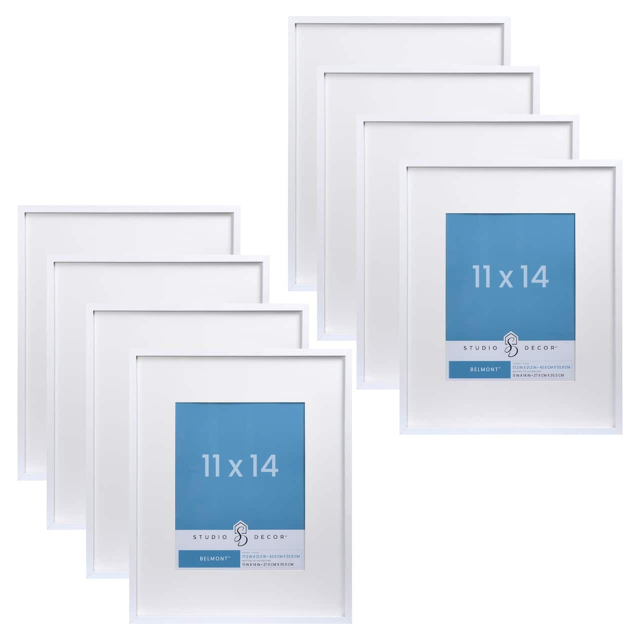 8 Pack: Narrow Belmont Frame with Mat by Studio Décor®